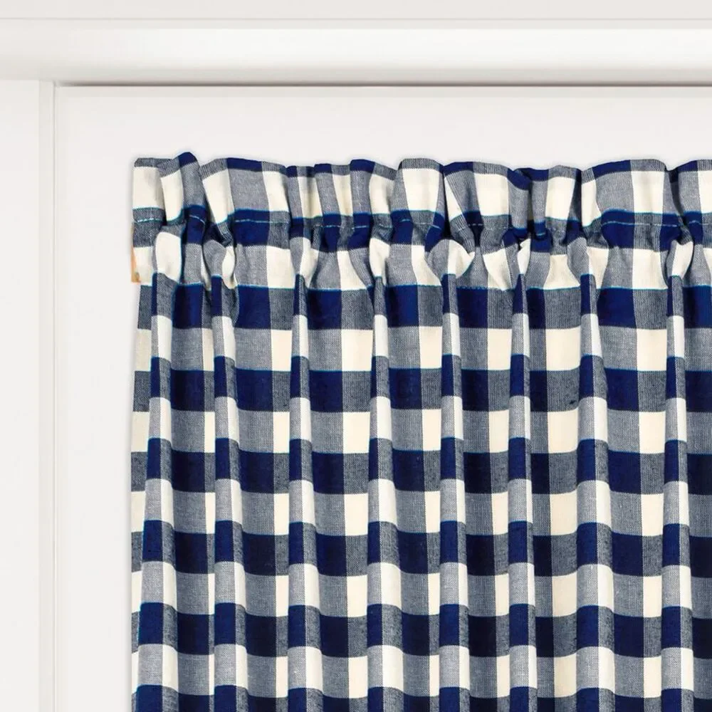 PowerSellerUSA French Door Curtain, Elegant Buffalo Plaid Curtains for Front